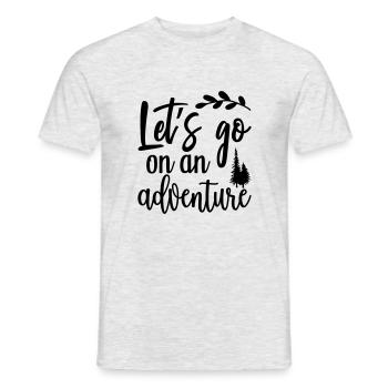 20 lets go an adventure - Men's T-Shirt - heather grey - Front - AI Model Male 178 dark (178cm)