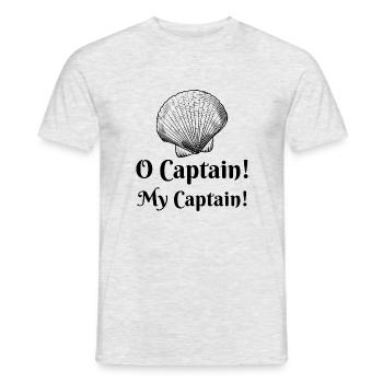O Captain! My Captain! - Männer T-Shirt - Grau meliert - Vorne - AI Model Male 178 dark (178cm)