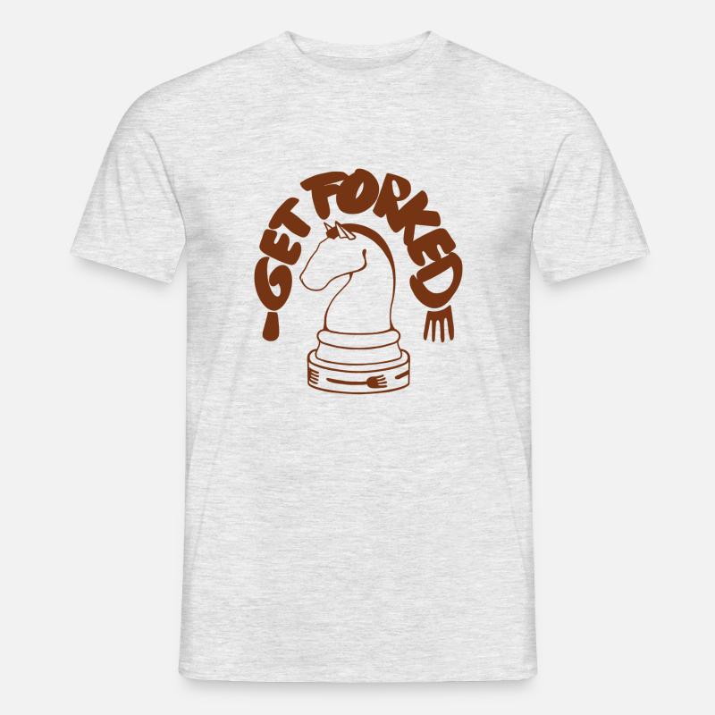 Chess - Get forked - Men’s T-shirt - heather grey