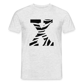 Letter x zebra - Men's T-Shirt - heather grey - Front - AI Model Male 178 dark (178cm)