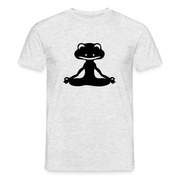 Frog Yogi - T-shirt homme - gris chiné - Devant - AI Model Male 178 dark (178cm)