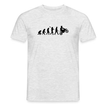 Motocross Motorsport Moto Pilote Evolution Fun - T-shirt homme - gris chiné - Devant - AI Model Male 178 dark (178cm)
