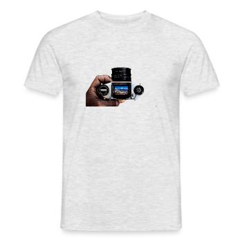 appareil photo - T-shirt homme - gris chiné - Devant - AI Model Male 178 dark (178cm)