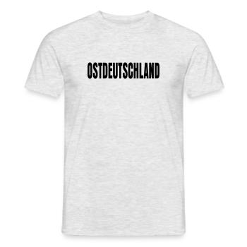 Ostdeutschland Schriftzug - Männer T-Shirt - Grau meliert - Vorne - AI Model Male 178 dark (178cm)