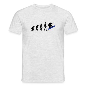 Evolution Snowboard - Männer T-Shirt - Grau meliert - Vorne - AI Model Male 178 dark (178cm)
