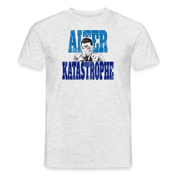 Alter Katastrophe für weiße Shirts - Männer T-Shirt - Grau meliert - Vorne - AI Model Male 178 dark (178cm)