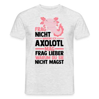 Axolotl - T-shirt homme - gris chiné - Devant - AI Model Male 178 dark (178cm)