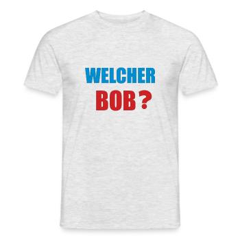 welcher bob - Männer T-Shirt - Grau meliert - Vorne - AI Model Male 178 dark (178cm)