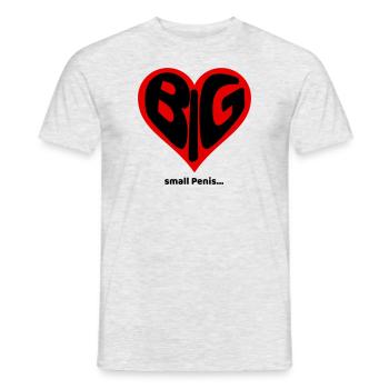 GROS COEUR PETIT PÉNIS - T-shirt homme - gris chiné - Devant - AI Model Male 178 dark (178cm)