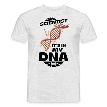 Scientist It's In My DNA - Men's T-Shirt - heather grey - Front - AI Model Male 178 dark (178cm)