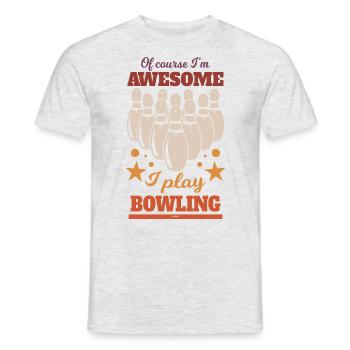 natürlich bin ich unglaublich ich bin Bowler - Männer T-Shirt - Grau meliert - Vorne - AI Model Male 178 dark (178cm)