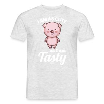 Ich bin so niedlich wie lecker - Männer T-Shirt - Grau meliert - Vorne - AI Model Male 178 dark (178cm)