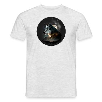 Mystic Wolf - Men's T-Shirt - heather grey - Front - AI Model Male 178 dark (178cm)