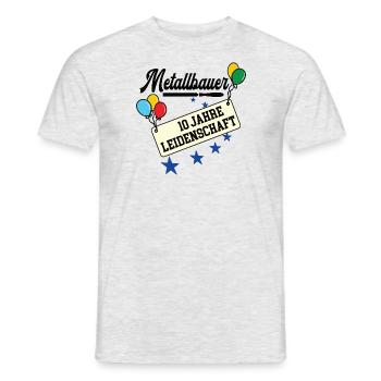 Metallbauer Jubiläum 10 Jahre Metallbau 10. 10th - Männer T-Shirt - Grau meliert - Vorne - AI Model Male 178 dark (178cm)