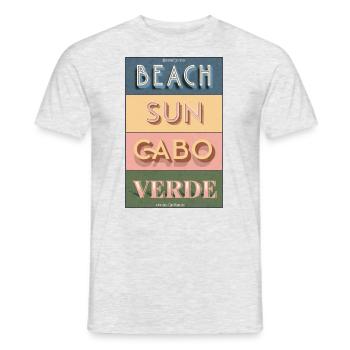 Soleil de plage - Cabo verde - T-shirt homme - gris chiné - Devant - AI Model Male 178 dark (178cm)