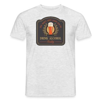 You don't need good fun to drink alcohol - Men's T-Shirt - heather grey - Front - AI Model Male 178 dark (178cm)