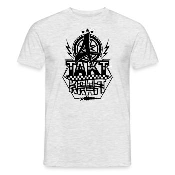 4-Takt-Kraft / Viertaktkraft - Männer T-Shirt - Grau meliert - Vorne - AI Model Male 178 dark (178cm)