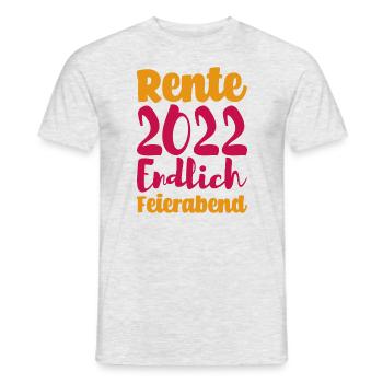 Rente 2022 - Geschenkidee zum Ausstand - Männer T-Shirt - Grau meliert - Vorne - AI Model Male 178 dark (178cm)