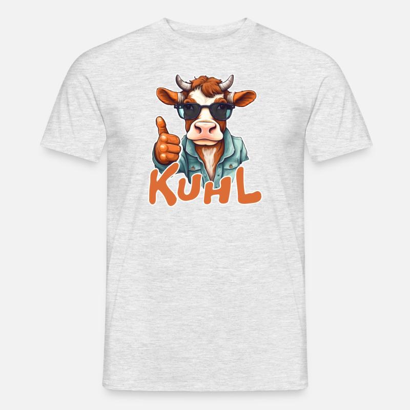 kuhl - coole Kuh - Männer T-Shirt - Grau meliert