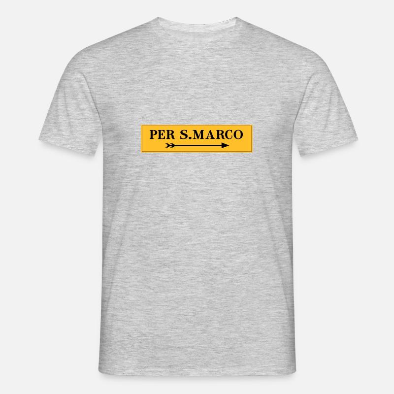 PER S. MARCO - Männer T-Shirt - Grau meliert