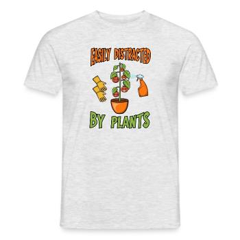 Ablenkt von Pflanzen Gärtnern Hobbygärtner - Männer T-Shirt - Grau meliert - Vorne - AI Model Male 178 dark (178cm)