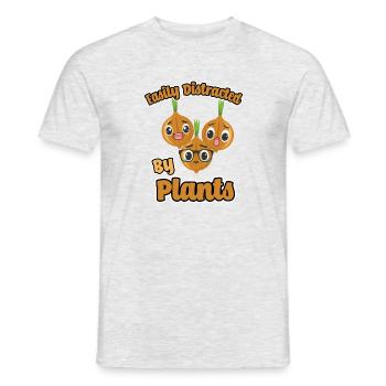 Ablenkt von Pflanzen Naturgärtner Hobbygärtner - Männer T-Shirt - Grau meliert - Vorne - AI Model Male 178 dark (178cm)
