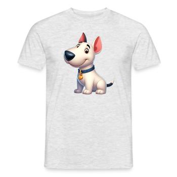 bull terrier - Men's T-Shirt - heather grey - Front - AI Model Male 178 dark (178cm)