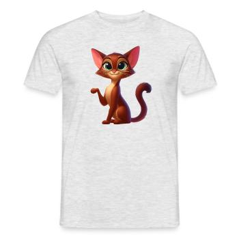 Abessinier 6 - Männer T-Shirt - Grau meliert - Vorne - AI Model Male 178 dark (178cm)