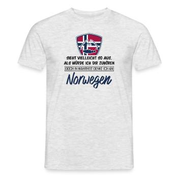 Norwegen Wahrheit - Männer T-Shirt - Grau meliert - Vorne - AI Model Male 178 dark (178cm)