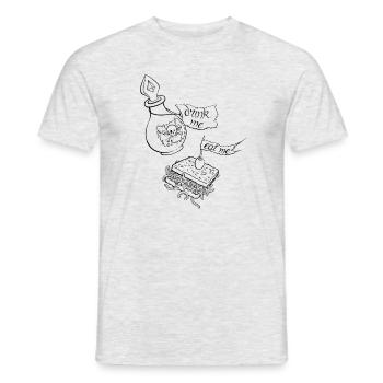 eat me drink me - Männer T-Shirt - Grau meliert - Vorne - AI Model Male 178 dark (178cm)