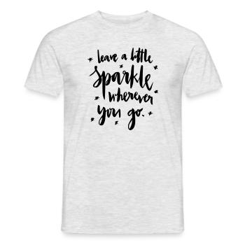 Laisse un petit éclat: D - T-shirt homme - gris chiné - Devant - AI Model Male 178 dark (178cm)