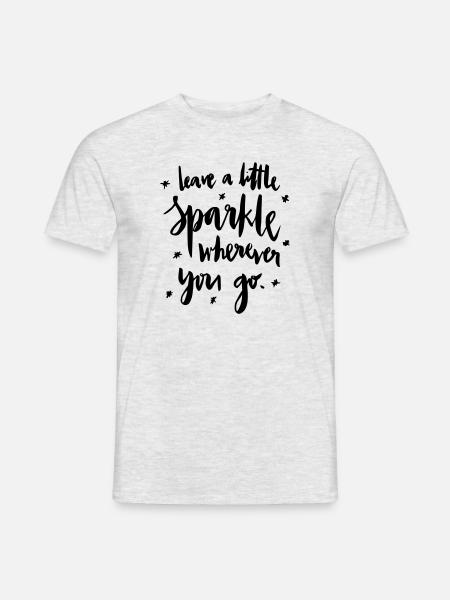 Leave a lil Sparkle: D - Men's T-Shirt - heather grey