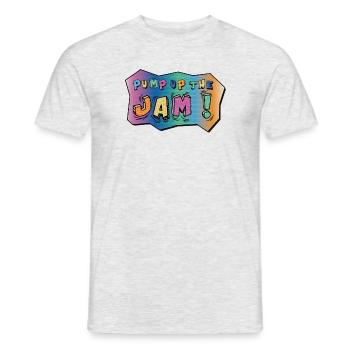 Pump up the jam - T-shirt homme - gris chiné - Devant - AI Model Male 178 dark (178cm)