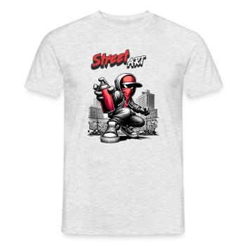 Street Art - Men's T-Shirt - heather grey - Front - AI Model Male 178 dark (178cm)