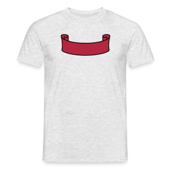 banner design logo text write name field blank coo - Men's T-Shirt - heather grey - Front - AI Model Male 178 dark (178cm)