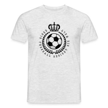 King Football Rules the World Motif Footballer - Men's T-Shirt - heather grey - Front - AI Model Male 178 dark (178cm)