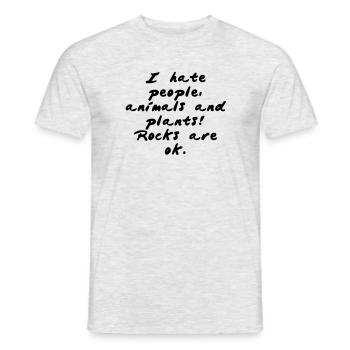 Rocks are ok - Männer T-Shirt - Grau meliert - Vorne - AI Model Male 178 dark (178cm)