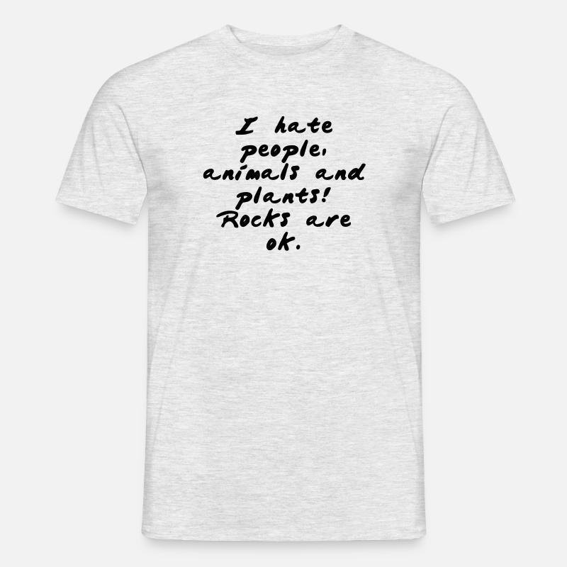 Rocks are ok - Männer T-Shirt - Grau meliert