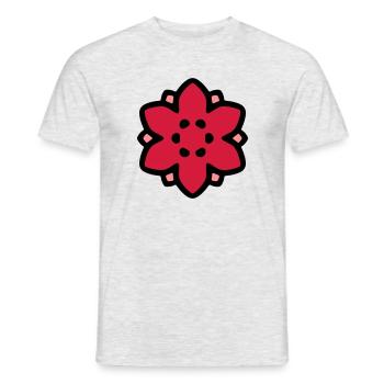 Fleur fleur Blossom floraison Fleur colorée - T-shirt homme - gris chiné - Devant - AI Model Male 178 dark (178cm)