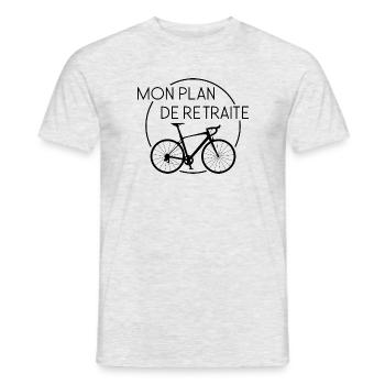 mein Rentenplan - Männer T-Shirt - Grau meliert - Vorne - AI Model Male 178 dark (178cm)