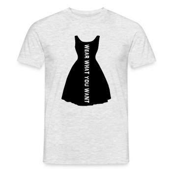 wear what you want - Männer T-Shirt - Grau meliert - Vorne - AI Model Male 178 dark (178cm)