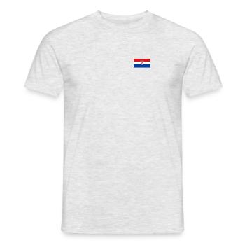 Croatia flag - Men's T-Shirt - heather grey - Front - AI Model Male 178 dark (178cm)