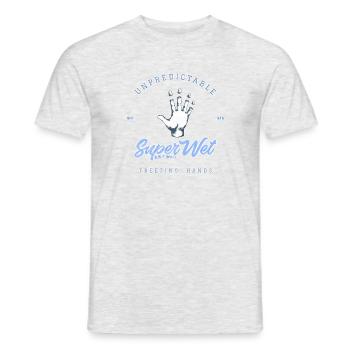 Unpredictable freezing hands (Pale) - Men's T-Shirt - heather grey - Front - AI Model Male 178 dark (178cm)