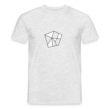 Cool pentagon. Gift idea - Men's T-Shirt - heather grey - Front - AI Model Male 178 dark (178cm)