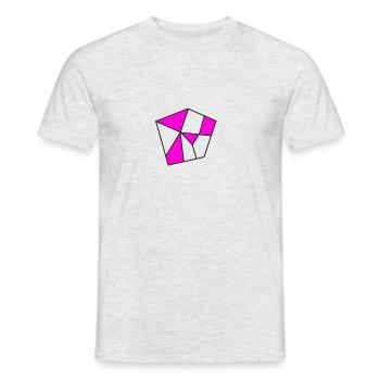Cool pentagon. Gift idea - Men's T-Shirt - heather grey - Front - AI Model Male 178 dark (178cm)