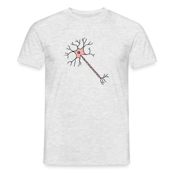 Axon Nerve Cell Biology - Men's T-Shirt - heather grey - Front - AI Model Male 178 dark (178cm)