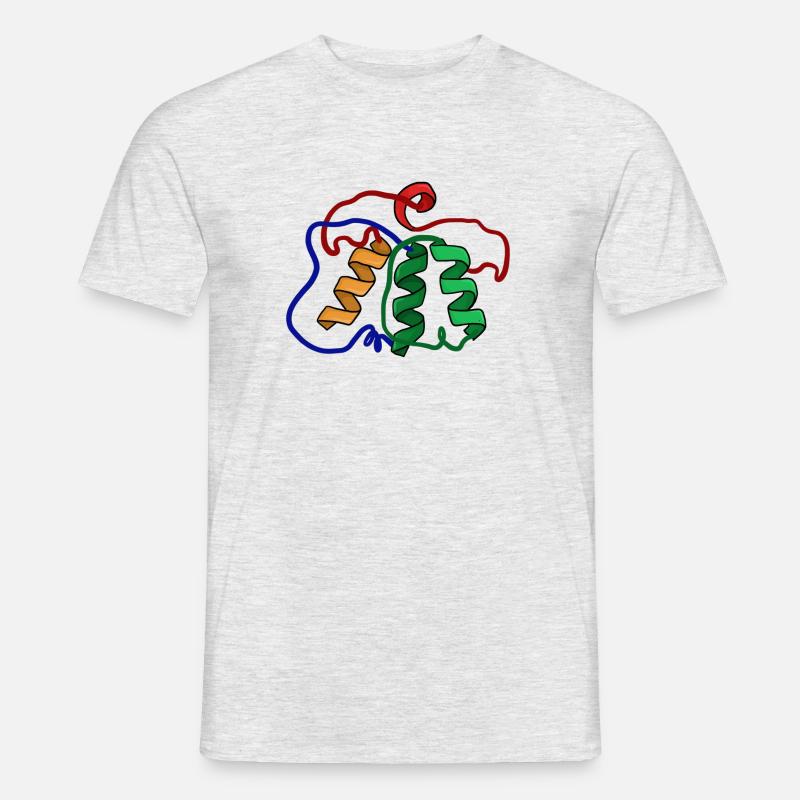 Protein Struktur - Männer T-Shirt - Grau meliert