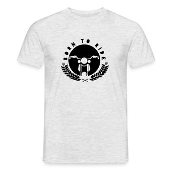 Born to ride - Men's T-Shirt - heather grey - Front - AI Model Male 178 dark (178cm)