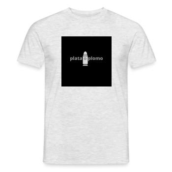 plata o plomo - Männer T-Shirt - Grau meliert - Vorne - AI Model Male 178 dark (178cm)