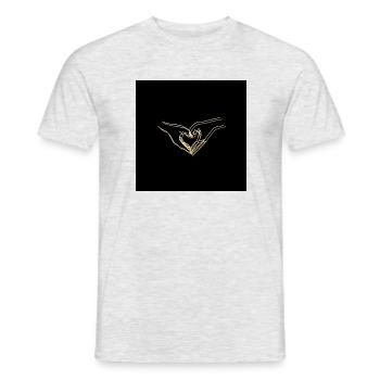 Heart and love - T-shirt homme - gris chiné - Devant - AI Model Male 178 dark (178cm)